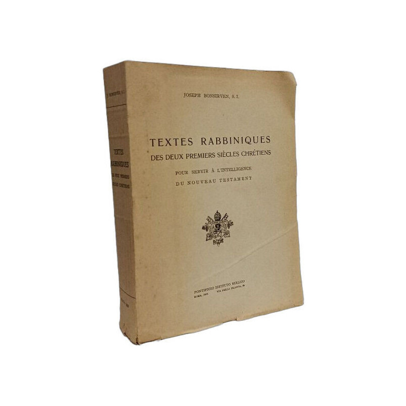 Textes rabbiniques des deux premiers siècles chrétiens pour servir...