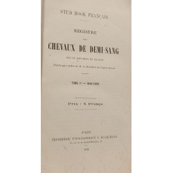 Stud Book Français - Registre des chevaux de demi-sang nés et...