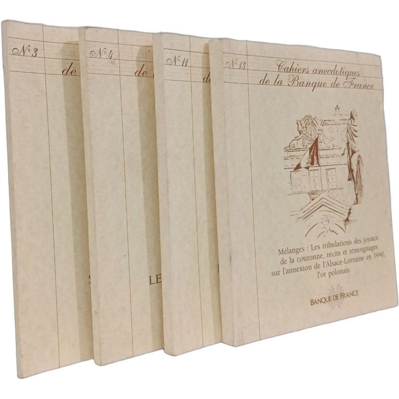 Cahiers anecdotiques de la banque de France - N°3 Tome 2 + N°4 +...