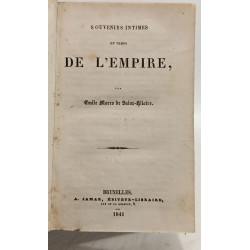 Souvenirs intimes du temps de l'Empire