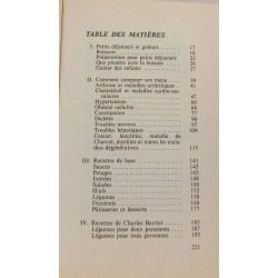 Pour guerir.Menus et recettes- 50 recettes de charles barrier