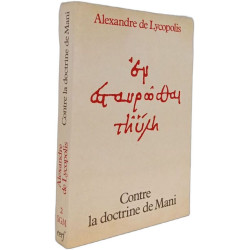Contre la doctrine de Mani