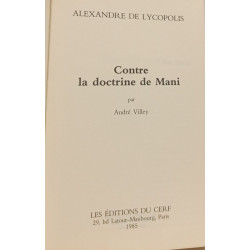 Contre la doctrine de Mani