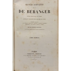 Œuvres complètes de P. J. de Béranger - TOME PREMIER ET SECOND