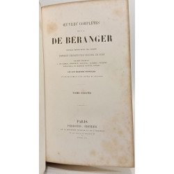 Œuvres complètes de P. J. de Béranger - TOME PREMIER ET SECOND