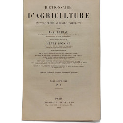 Dictionnaire d'agriculture - TOME QUATRIEME P-Z / Encyclopédie...