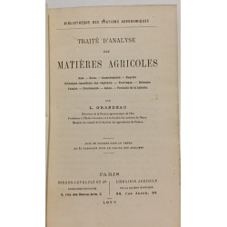 Traité d'analyse des matières agricoles + Examen sommaire des...