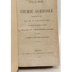 Cours de chimie agricole