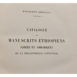 Catalogue des manuscrits éthiopiens (Ghéz et Amharique) de la...