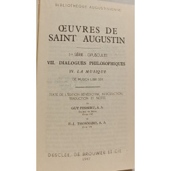 Œuvres de Saint Augustin. 1re série : Opuscules. VII. Dialogues...