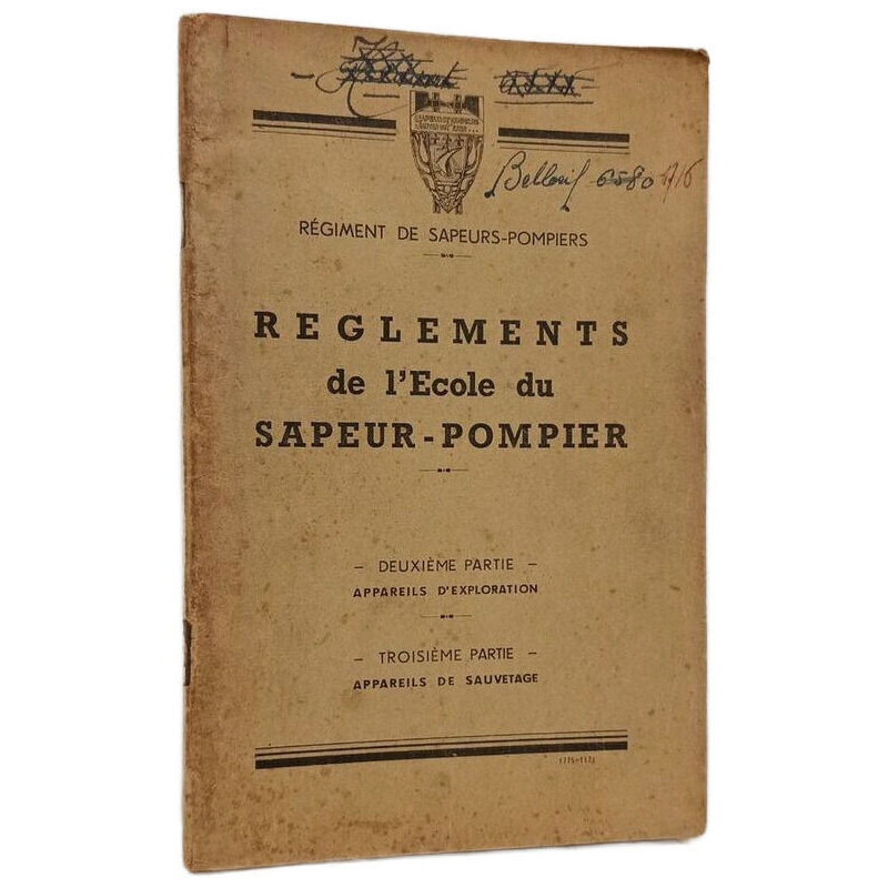 Règlements de l'Ecole du sapeur-pompier