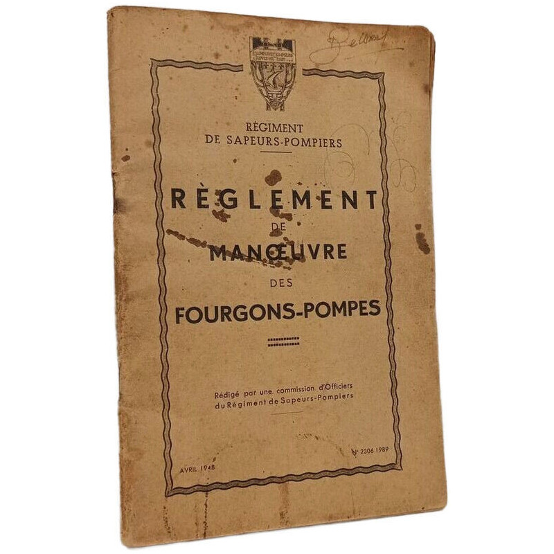 Règlement de manœuvre des fourgons-pompes