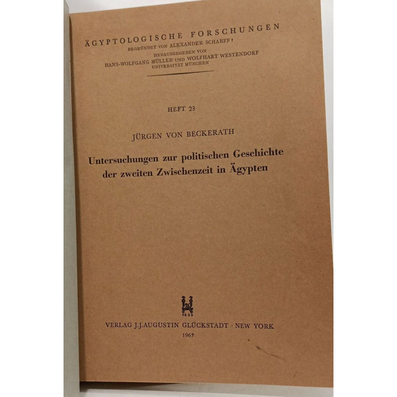 Untersuchungen zur politischen Geschichte der zweiten Zwischenzeit...