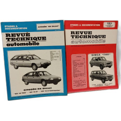 Revue technique automobile - 7 revues: Simca 1100 - Citroën Bx...