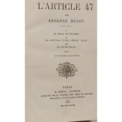 L'article 47- 1 La fille de couleur - 2 Le journal d'une jeune...