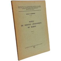 Notes du service géologique du Maroc - TOME 12 - Notes et mémoires...