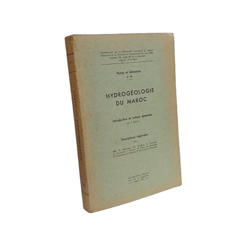 Hydrogéologie du Maroc - introduction et notions générales / Notes...
