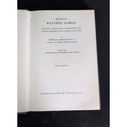 Midrash Wayyikra Rabbah parts I II III IV in 3 books