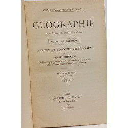 Géographie pour l'enseignement secondaire classe de première...