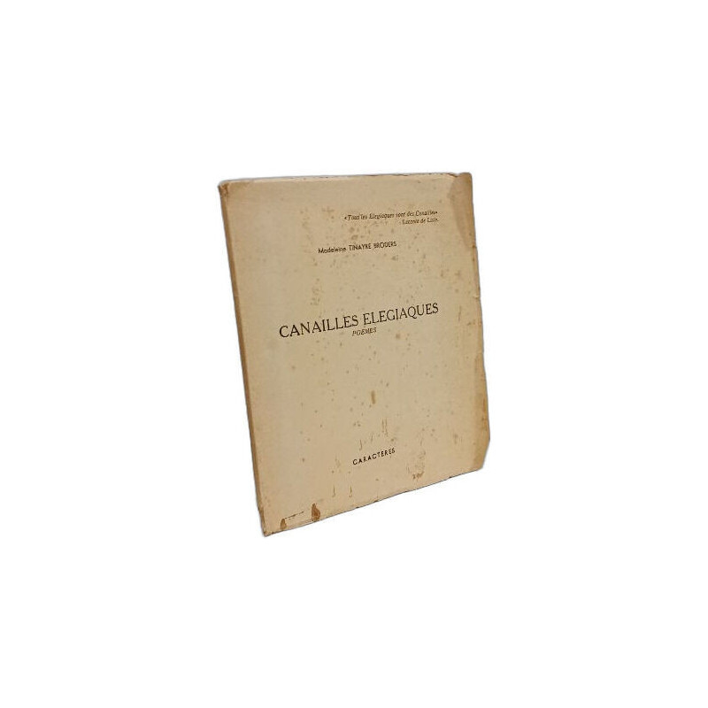 Canailles elegiaques - poèmes