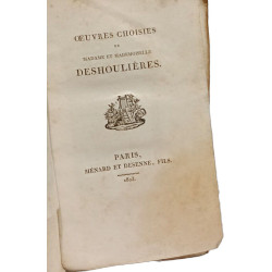 Oeuvres choisies de Madame et Mademoiselle Deshoulières