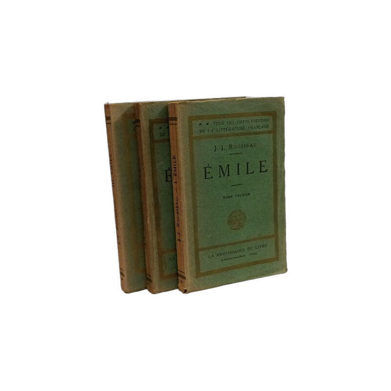 Émile - TOME PREMIER DEUXIEME et TROISIEME