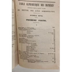 Receuil des actes administratifs - 1872 - TOME XXXVII -...