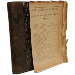Receuil des actes administratifs - 1898 - TOME LXIII - Département...