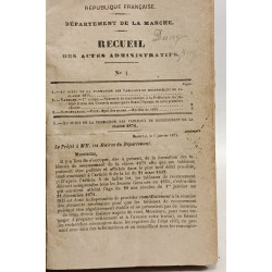 Receuil des actes administratifs - - TOME - Département de la Manche