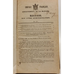 Receuil des actes administratifs - 1870 - Département de la Manche