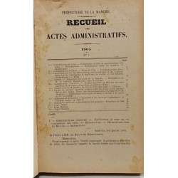 Receuil des actes administratifs - 1905 - Préfecture de la Manche
