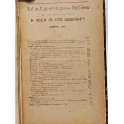 Receuil des actes administratifs - 1905 - Préfecture de la Manche