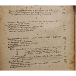 Receuil des actes administratifs - 1905 - Préfecture de la Manche