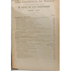 Receuil des actes administratifs - 1912 - TOME LXXVII -...