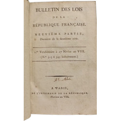Bulletin des lois de la République française - Ier Vendémiaire à...