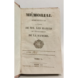 Mémorial administratif à l'usage de Mm. les Maires du département...