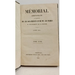 Mémorial administratif - ANNEE 1850 - TOME XVIII