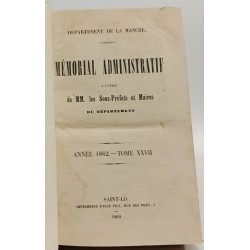 Mémorial administratif - ANNEE 1862 - TOME XXVII