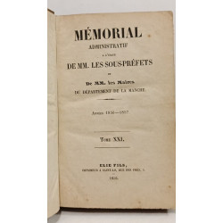 Mémorial administratif - ANNEE 1856/1857 - TOME XXI