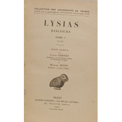 Lysias Discours Tome 1 + Tome 2