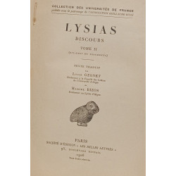 Lysias Discours Tome 1 + Tome 2