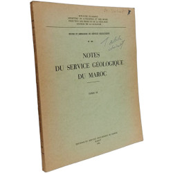 Notes du Service Géologique du Maroc - TOME 26 - notes et mémoires...