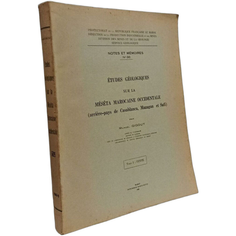 Études géologiques sur la Méséta marocaine occidentale...