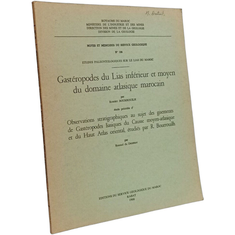 Gastéropodes du Lias inférieur et moyen du domaine atlasique...