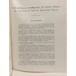 Études géologiques et métallogéniques de quelques gîtes...
