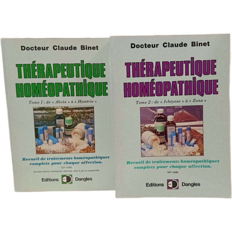 Thérapeutique homéopathique Tome 1 + Tome 2