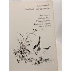Les estampes du studio des dix bambous suivies de planches de la...