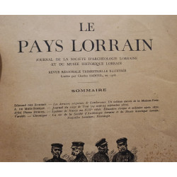 Le Pays Lorrain journal de la société d'archéologie lorraine et du...