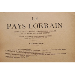 Le Pays Lorrain journal de la société d'archéologie lorraine et du...