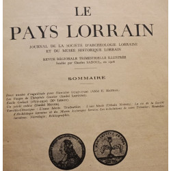 Le Pays Lorrain journal de la société d'archéologie lorraine et du...